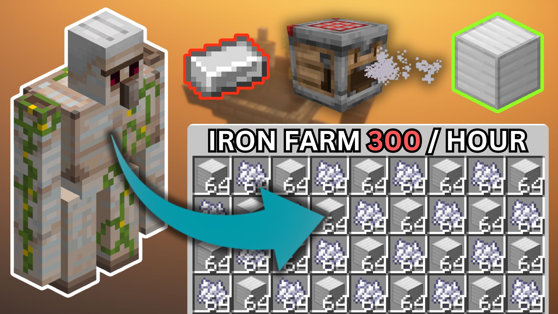 ShulkerCraft 1.21 Iron Farm With Auto-Craft & Bonemeal – key image